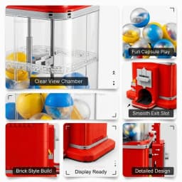 2026 New 1343PCS Gacha Vending Machine Building Blocks Arcade Game Toy Bricks Collectible Gift for Kid Adults Christmas Birthday