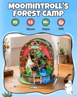Rolife Moominhouse Miniature House Kit Moomin Valley Dollhouse Creative Gift for Christmas Birthday Craft Building Kit for Adult