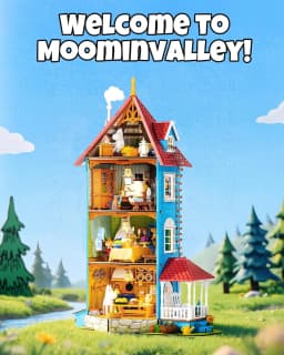 Rolife Moominhouse Miniature House Kit Moomin Valley Dollhouse Creative Gift for Christmas Birthday Craft Building Kit for Adult