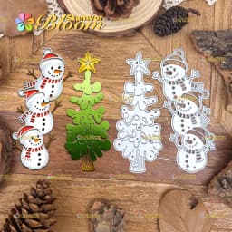 Original Lovely Christmas Winter Snowmen and Christmas Tree Metal Cutting Dies Scrapbooking Decorative Embossing