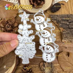 Original Lovely Christmas Winter Snowmen and Christmas Tree Metal Cutting Dies Scrapbooking Decorative Embossing