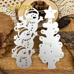 Original Lovely Christmas Winter Snowmen and Christmas Tree Metal Cutting Dies Scrapbooking Decorative Embossing