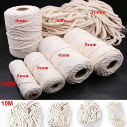10Meters Macrame Cord Rope String Natural Cotton Macrame Twisted Twine Braided Crafts Handwork DIY Home Textile Christmas