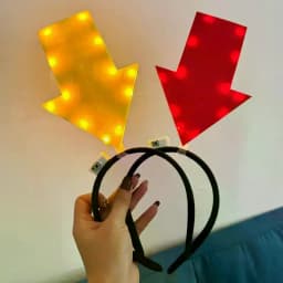 Unique Arrow Light Headband Funny Question Mark Hair Band Christmas Favors Girl Headgear Holiday Hair Hoop Costume Headpiece