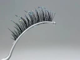 Mixiaohe Thai Style Colorful Diamond Lashes 5 Pairs Sparkling C Curl Fluffy Lashes for Stage Festival Christmas