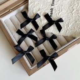 50pcs Black Pink Ribbon Bows Small Christmas Bows Ribbon Bow Flower Craft Decor Birthday Wedding Xmas Packing Gift Decorations