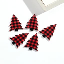 10pcs/lot Christmas Tree Acrylic Charms Snow Green Red Pendant for DIY Handmade Jewelry Making Earring Keychain Accessories