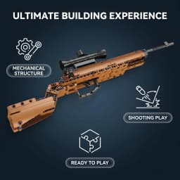 Building Blocks Gun Kar98k Sniper Rifle Type 95 Assault Rifle AK47 Military Bricks Boys DIY Assembly Toy Christmas Gift