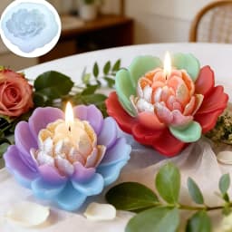 Lotus Flower Silicone Mold,For Resin Crafting - Suitable for Candles、DIY Crafts、Valentine's Day、Mother's Day、Christmas Decoratio
