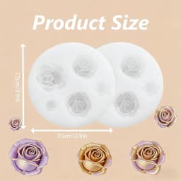 Lotus Flower Silicone Mold,For Resin Crafting - Suitable for Candles、DIY Crafts、Valentine's Day、Mother's Day、Christmas Decoratio