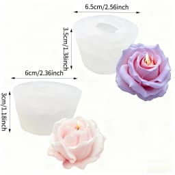 Lotus Flower Silicone Mold,For Resin Crafting - Suitable for Candles、DIY Crafts、Valentine's Day、Mother's Day、Christmas Decoratio