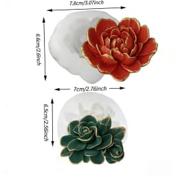 Lotus Flower Silicone Mold,For Resin Crafting - Suitable for Candles、DIY Crafts、Valentine's Day、Mother's Day、Christmas Decoratio