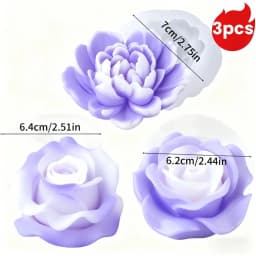 Lotus Flower Silicone Mold,For Resin Crafting - Suitable for Candles、DIY Crafts、Valentine's Day、Mother's Day、Christmas Decoratio