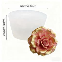Lotus Flower Silicone Mold,For Resin Crafting - Suitable for Candles、DIY Crafts、Valentine's Day、Mother's Day、Christmas Decoratio