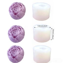 Lotus Flower Silicone Mold,For Resin Crafting - Suitable for Candles、DIY Crafts、Valentine's Day、Mother's Day、Christmas Decoratio