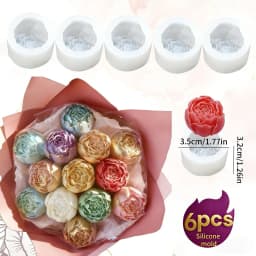 Lotus Flower Silicone Mold,For Resin Crafting - Suitable for Candles、DIY Crafts、Valentine's Day、Mother's Day、Christmas Decoratio