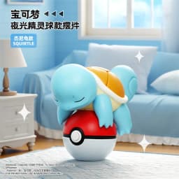 Authentic Pokémon Night Light Handmade Pikachu Squirtle Bulbasaur Cartoon Doll Desktop Ornament Children's Toys Christmas Gift