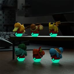 Authentic Pokémon Night Light Handmade Pikachu Squirtle Bulbasaur Cartoon Doll Desktop Ornament Children's Toys Christmas Gift