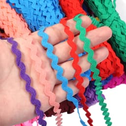 15yards/Lot 5mm Zig Zag Ribbons Polyester Ribbon DIY Handmade Material For Wedding Party Christmas Decor Bow Ribbon