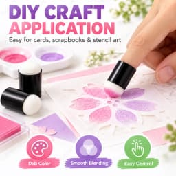 10/20Pcs Black Petal Face Painting Sponges or Thumb Covers, High Density Foam for Halloween Christmas Body Art Makeup Supplies