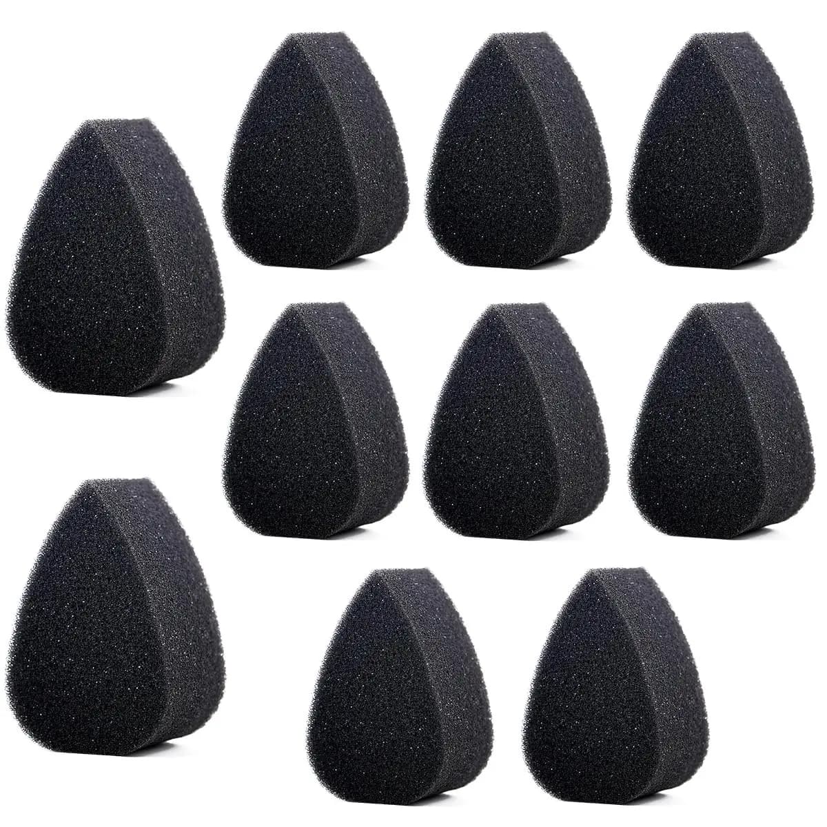 10/20Pcs Black Petal Face Painting Sponges or Thumb Covers, High Density Foam for Halloween Christmas Body Art Makeup Supplies