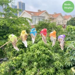 6pcs Fake Bird Artificial Foam Feather Bird Ornament for Birdshouse Craft Christmas Tree Decor Birthday Party Gift Bird Model