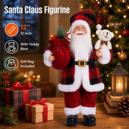 Giant 30cm Christmas Santa Claus Plush Doll Soft Xmas Ornament Xmas Tree Hanging Party Decor Outdoor Garden Home New Year Gift