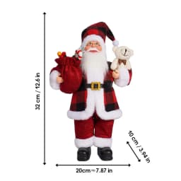 Giant 30cm Christmas Santa Claus Plush Doll Soft Xmas Ornament Xmas Tree Hanging Party Decor Outdoor Garden Home New Year Gift
