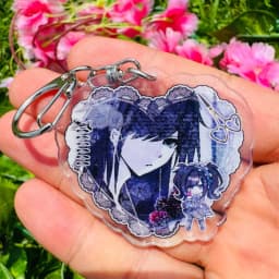 Game Anime Needy Streamer Overload Omgkawaiiangel Ame Cosplay Costume Key Chains Acrylic Keychain Pendant Christmas Gifts