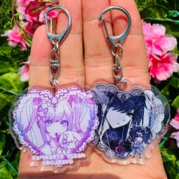 Game Anime Needy Streamer Overload Omgkawaiiangel Ame Cosplay Costume Key Chains Acrylic Keychain Pendant Christmas Gifts
