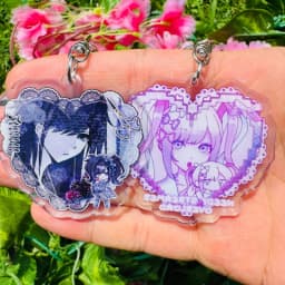 Game Anime Needy Streamer Overload Omgkawaiiangel Ame Cosplay Costume Key Chains Acrylic Keychain Pendant Christmas Gifts