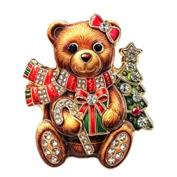 Christmas Wreath, Whale, Reindeer, Pumpkin, and Bear-Themed Brooches for Men and Women—Holiday Party Outfit Accessories