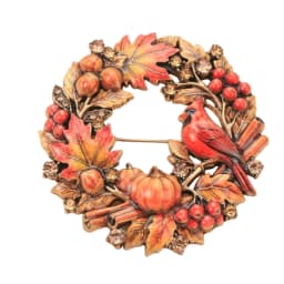 Christmas Wreath, Whale, Reindeer, Pumpkin, and Bear-Themed Brooches for Men and Women—Holiday Party Outfit Accessories