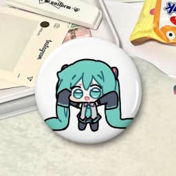 H-Hatsune Miku Cartoon Star Badges, Brooches, Pins, Tin Props, Christmas Gifts, Birthday Gifts