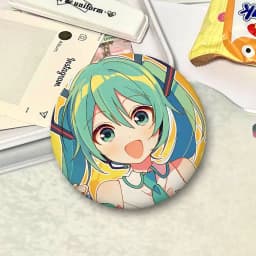 H-Hatsune Miku Cartoon Star Badges, Brooches, Pins, Tin Props, Christmas Gifts, Birthday Gifts