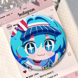 H-Hatsune Miku Cartoon Star Badges, Brooches, Pins, Tin Props, Christmas Gifts, Birthday Gifts