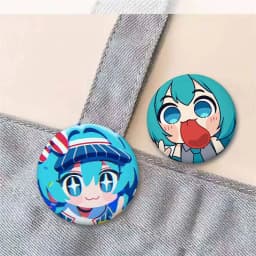 H-Hatsune Miku Cartoon Star Badges, Brooches, Pins, Tin Props, Christmas Gifts, Birthday Gifts