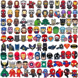 7-100Pcs Hot Toys Cartoon Series Shoe Charms For Slides Clog Sandals Shoes Decorations Accessories For Christmas Birthday Gifts
