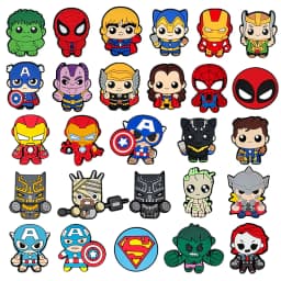 7-100Pcs Hot Toys Cartoon Series Shoe Charms For Slides Clog Sandals Shoes Decorations Accessories For Christmas Birthday Gifts
