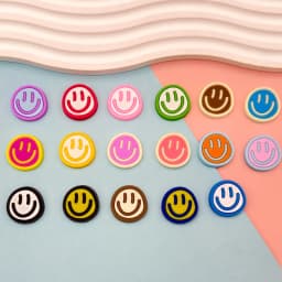 20-Pack Smiley Face Shoe Charms - Detachable Street Style Decor for Sandals & Beach Bags - Fun Christmas Gifts