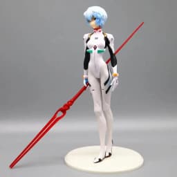23cm Rei Ayanami Action Figure with Spear of Longinus EVA Neon Genesis Evangelion Anime Collectible Model Toy Gift for Fans