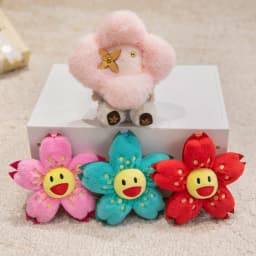 Cute Sunflower Plush Keychain Toy Stuffed Flower Soft Doll Small Pendant Keychain Fashionable Backpack Pendant Christmas Gift