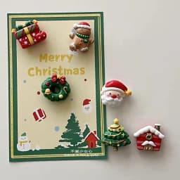 Cute Christmas tree, Santa Claus Christmas decorations, colorful magnets, creative gifts, fridge magnets