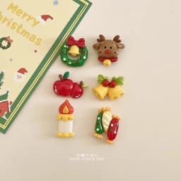 Cute Christmas tree, Santa Claus Christmas decorations, colorful magnets, creative gifts, fridge magnets