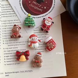 Cute Christmas tree, Santa Claus Christmas decorations, colorful magnets, creative gifts, fridge magnets