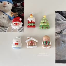 Cute Christmas tree, Santa Claus Christmas decorations, colorful magnets, creative gifts, fridge magnets