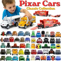 Cars HOT 53PCS Full-set Pixar Cars Lightning McQueen 4-9CM 1:55 Metal Model Racing Car Toys Birthday Christmas NEWYEAR Gifts
