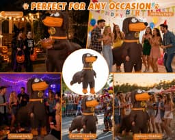 Dog Dachshund Inflatable Costume Adult, Full Body Blow Up Costume for Halloween Easter Carnival Christmas Drag Party