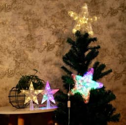 15/19/23cm Christmas Tree Top Star Light LED Glowing Star Lamp Xmas Tree Decoration Home Party Supplies Navidad New Year Gift