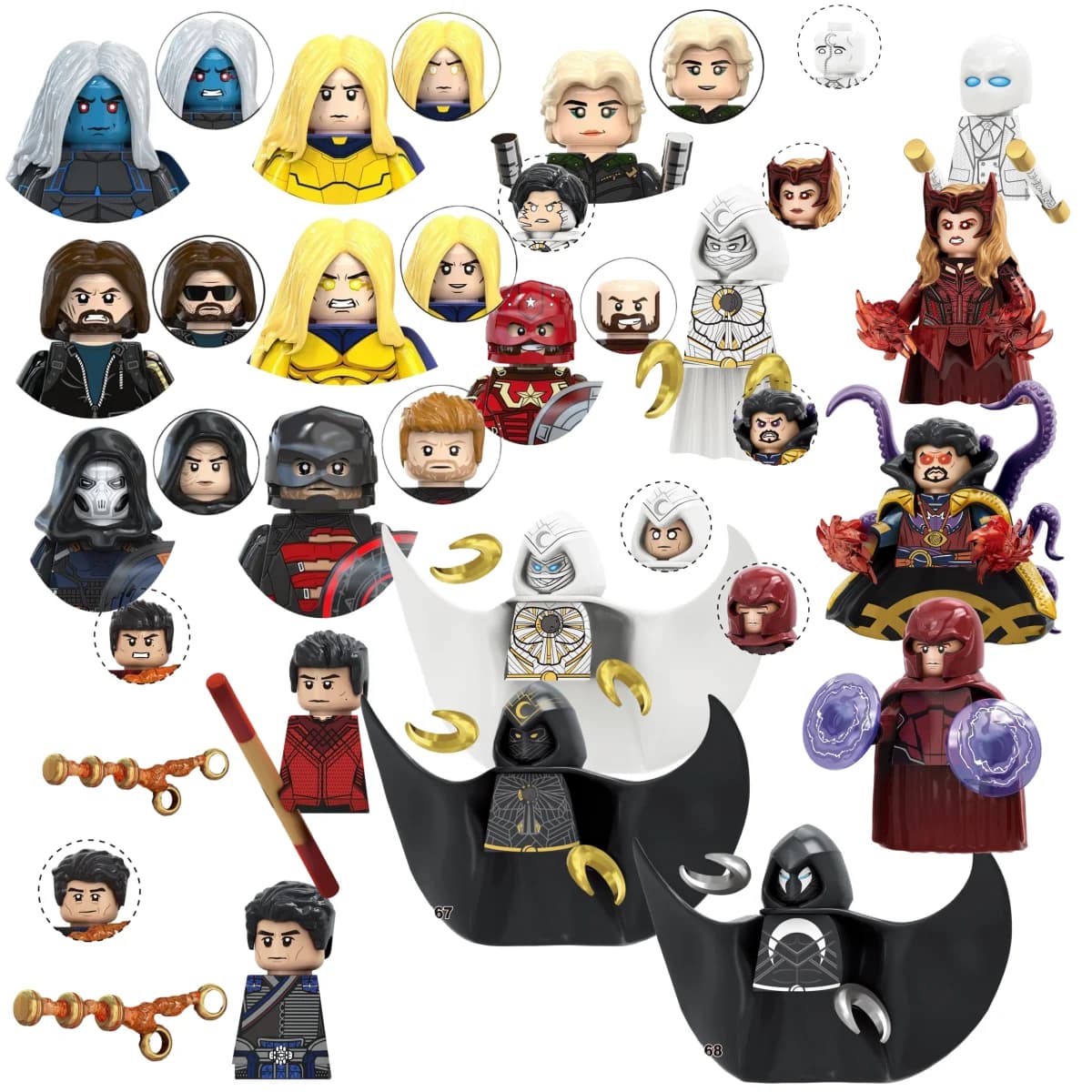 Blind Box Mini Building Blocks TV6208 Figures Big Goblin Spiderman Iron Man Venom Captain Hawk Deadpool Armor Christmas Gift Toy